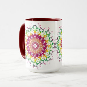 Caneca de etnia floral.