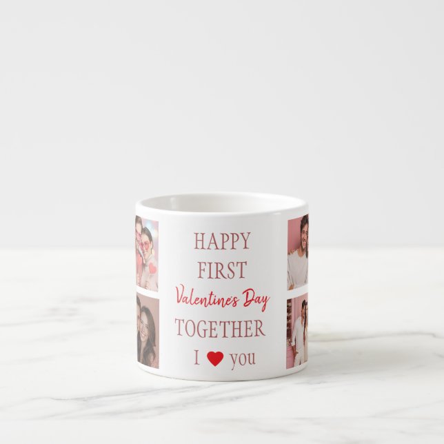 Caneca de Expresso Feliz Primeiro Dia dos Namorado (Frente)