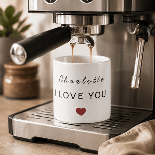 Caneca de Expresso Personalizada Moderna para o Di