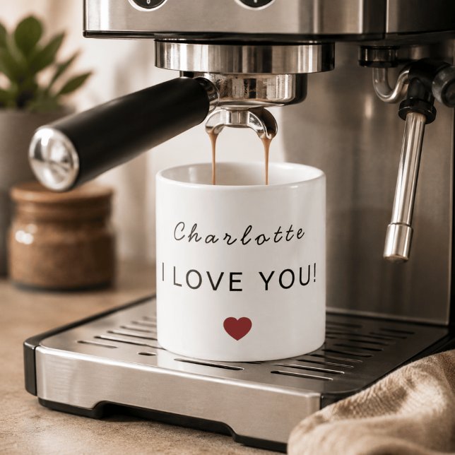 Caneca de Expresso Personalizada Moderna para o Di (Criador carregado)