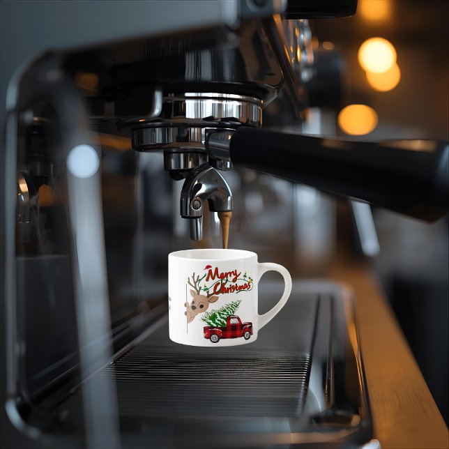 Caneca de Expresso Personalizada Natal - Rudolph (Criador carregado)
