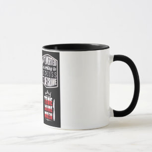 Caneca de Fã Fanático de Crimes Reais