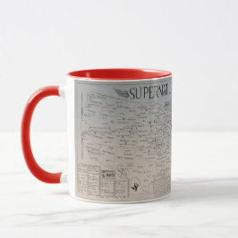 Caneca de Fan Art de Supernatural desenhada