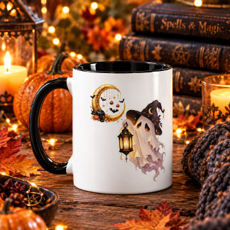 Caneca de Fantasma de Halloween Fofo – Bruxa de Ab