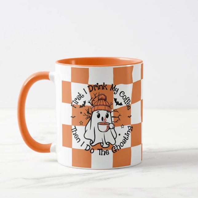 Caneca de Fantasma Fofo de Outono com Tempero de A (Esquerda)