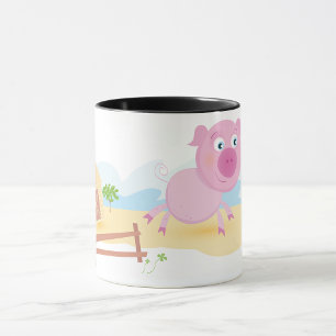 Caneca de Fazenda rosa