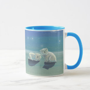 Caneca de Férias de Filhotes de Urso Polar