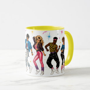 Caneca de Festa de Dança dos Anos 80