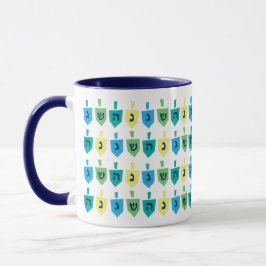 Caneca de festa do Dreidel de Hanukkah