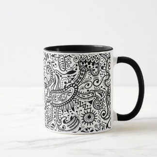 Caneca de "Fira", preta no branco