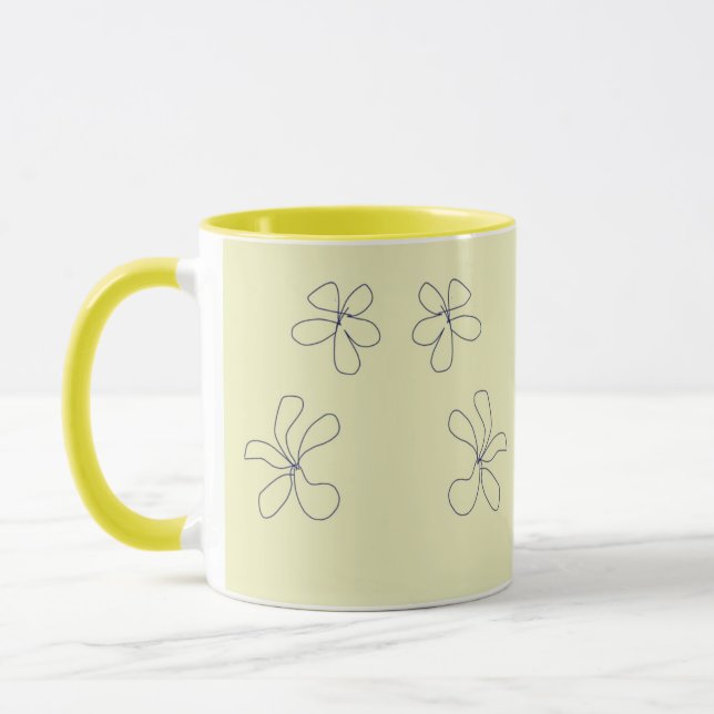 caneca de flor amarela (Esquerda)