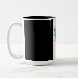caneca de flor azul