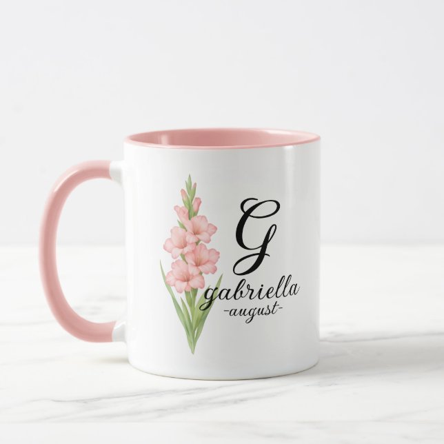 Caneca de Flor de Nascimento de Gladiolus Elegante (Esquerda)