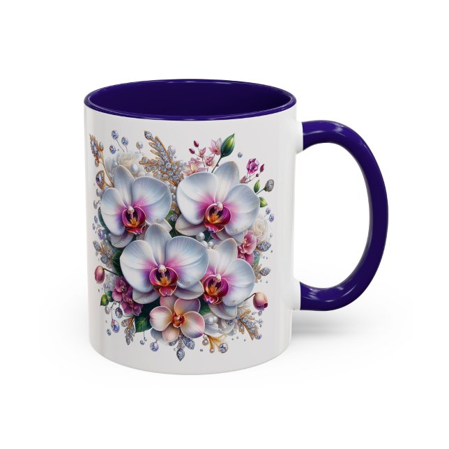 Caneca de Flor de Orquídea Elegante Xícara de Pres (Criador carregado)