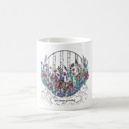 Caneca de flor selvagem desenhada à mão | Apenas C
