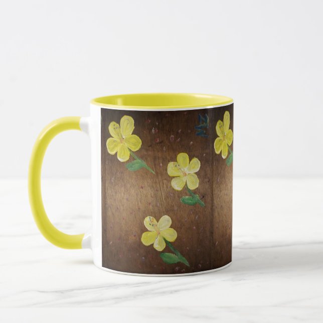 caneca de flores amarelas (Esquerda)