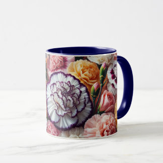 Caneca de flores de craveiro