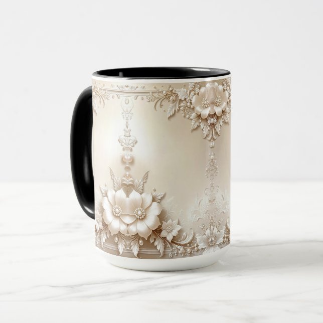 Caneca de Flores de Marfim (Frente Esquerda)