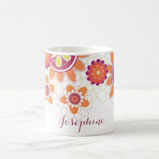 caneca de Flores Geométricas Personalizadas