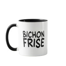 Caneca de Fonte Cômica Bichon Frise Feliz