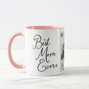 Caneca de Foto com Letra Manuscrita Melhor Mãe de