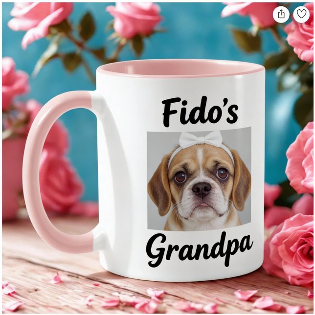 Caneca de Foto com Rosto de Cachorro Personalizado (Criador carregado)