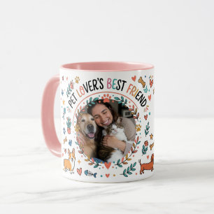 Caneca de Foto de Animal Personalizado & Nome Pr