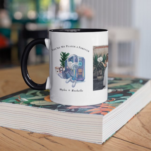 Caneca de Foto de Casal Gamer Personalizada | Play (Criador carregado)