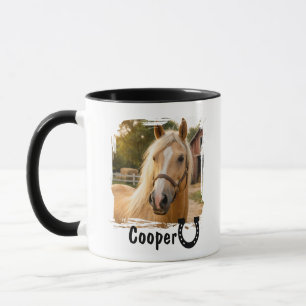 Caneca de Foto de Cavalo Personalizada para Amante