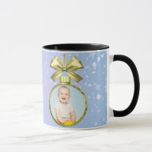 Caneca de Foto de Feliz Natal Bebê