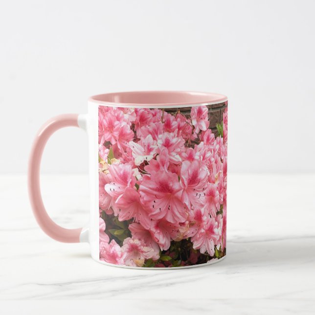 Caneca de Foto de Flores Rosas (Esquerda)
