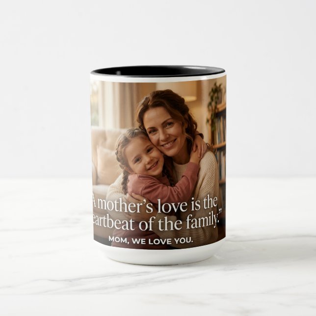Caneca de Foto do Amor da Mamãe (Centro)
