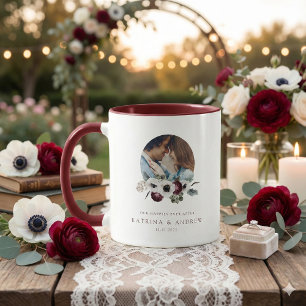 Caneca de Foto Floral Aquarela