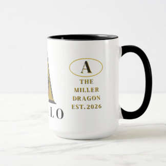 Caneca de Foto Personalizada com Monograma de Drag