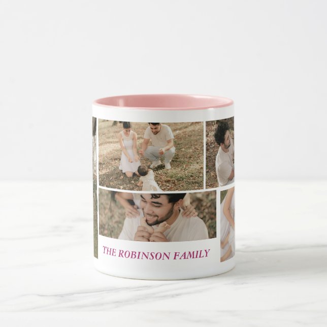 Caneca de Foto Personalizada da Família (Centro)