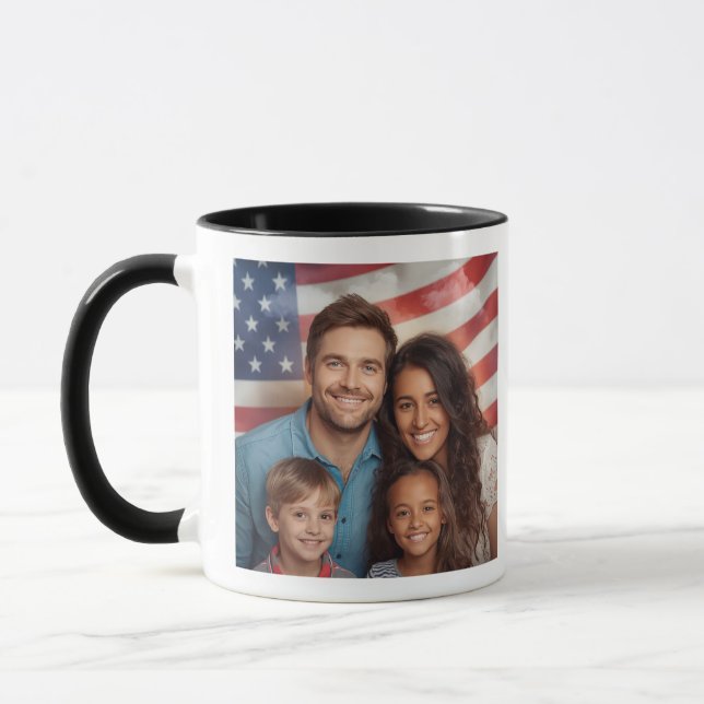 Caneca de Foto Personalizada da Família Imagem Per (Esquerda)