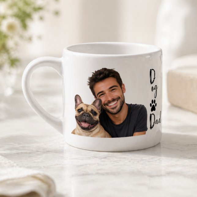 Caneca de Foto Personalizada de Papai Cachorro | P (Criador carregado)