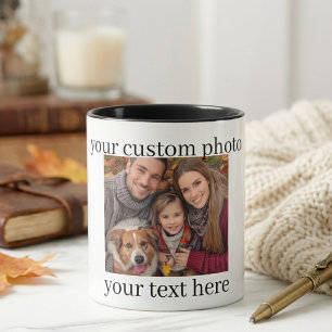 Caneca de Foto Personalizada Família e Cachorro