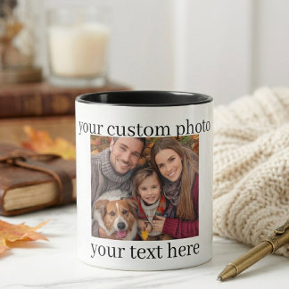 Caneca de Foto Personalizada Família e Cachorro