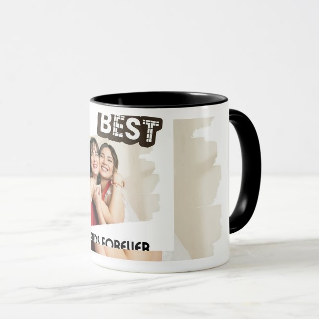 Caneca de Foto Personalizada Melhores Amigas Para  (Frente Esquerda)