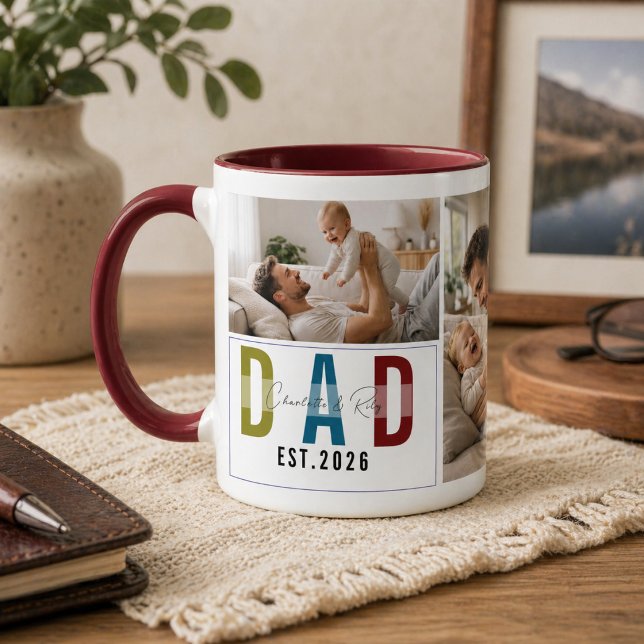Caneca de Foto Personalizada – Nosso Primeiro Dia  (Personalized Photo Mug – Our First Father’s Day)