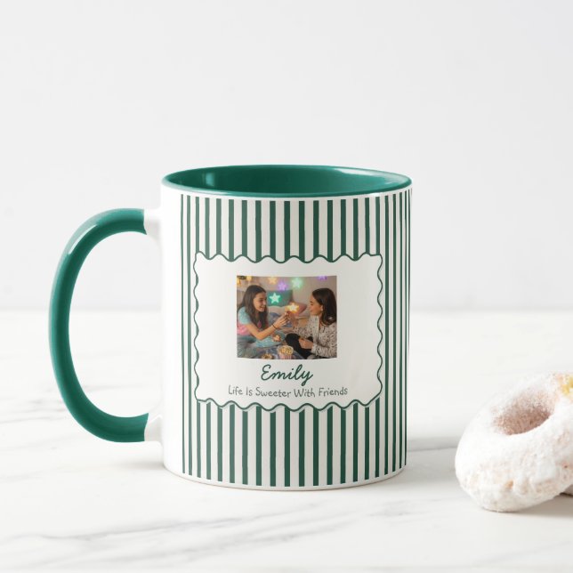 Caneca de Foto Personalizada para Amigos Presente  (Com Donut)
