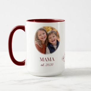 Caneca de Foto Personalizada para Mamãe Marrom Flo