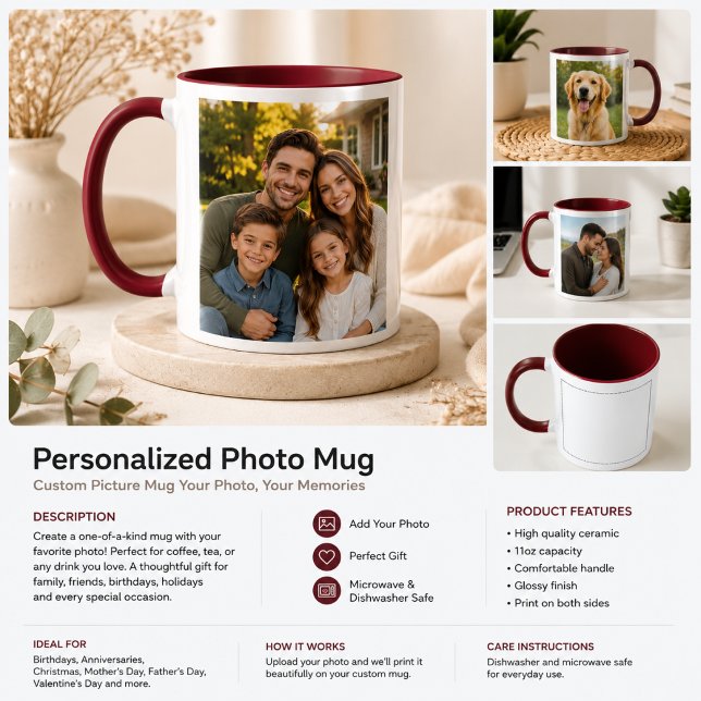 Caneca de Foto Personalizada | Presente Personaliz (Criador carregado)