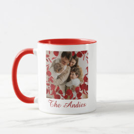 Caneca de Foto Unida pelo Nome da Família