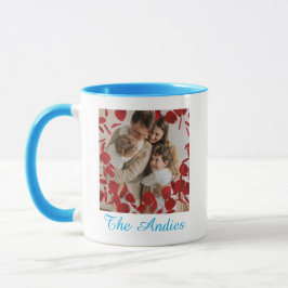 Caneca de Foto Unida pelo Nome da Família
