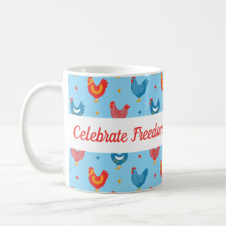 Caneca de frango moderna e patriótica