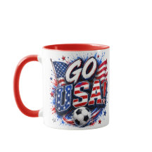 Caneca de Futebol Patriótica Go USA | Bandeira Ame