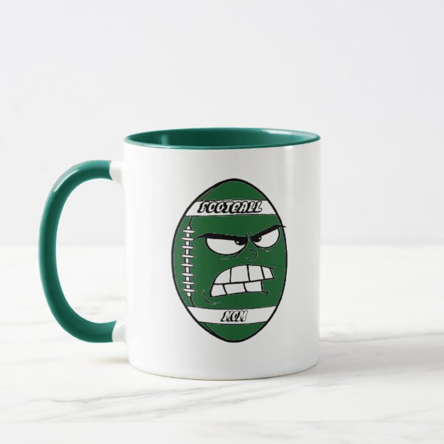 Caneca de futebol verde-escura para a mãe (Esquerda)