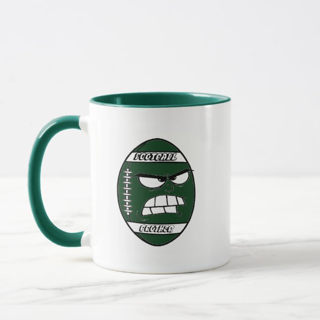 Caneca de futebol verde-escura para o seu irmão (Esquerda)